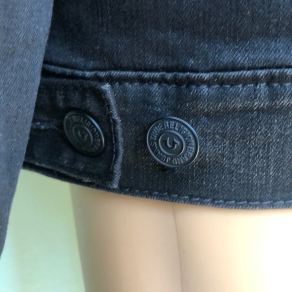 True Religion Men's Size 2XL Black Jean Jacket - Picture 5 of 13